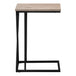 I 3249 Accent Table - 25"H / Dark Taupe / Black Metal - Furniture Depot (7881112289528)