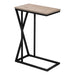 I 3249 Accent Table - 25"H / Dark Taupe / Black Metal - Furniture Depot (7881112289528)