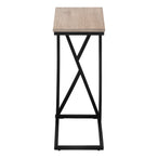 I 3249 Accent Table - 25"H / Dark Taupe / Black Metal - Furniture Depot (7881112289528)