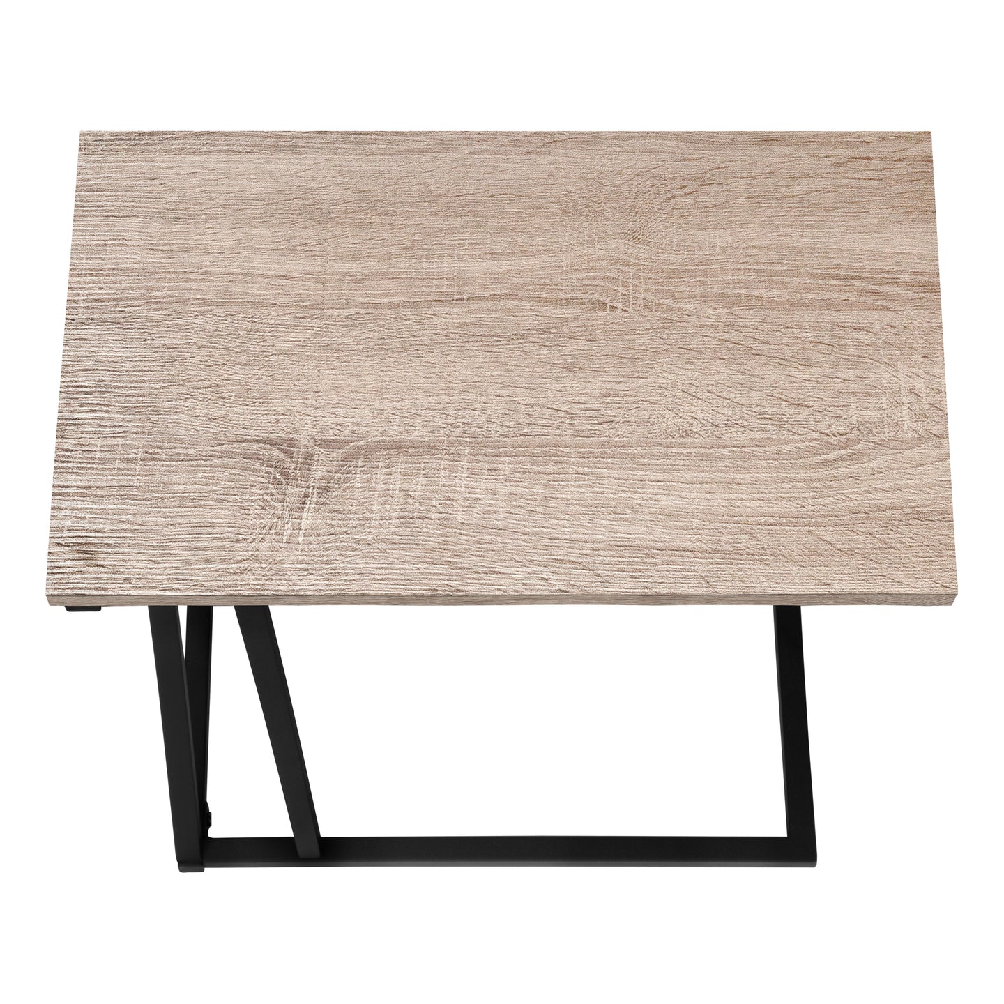 I 3249 Accent Table - 25"H / Dark Taupe / Black Metal - Furniture Depot (7881112289528)