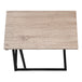 I 3249 Accent Table - 25"H / Dark Taupe / Black Metal - Furniture Depot (7881112289528)