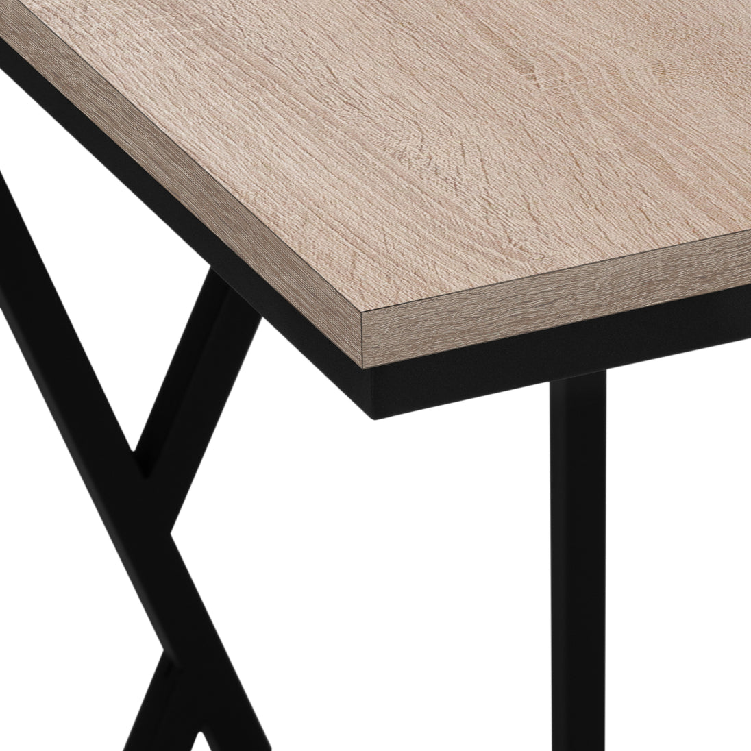 I 3249 Accent Table - 25"H / Dark Taupe / Black Metal - Furniture Depot (7881112289528)