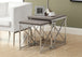 I 3255 Nesting Table - 2pcs Set / Dark Taupe With Chrome Metal - Furniture Depot (7881112453368)