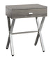 I 3263 Accent Table - 24"H / Dark Taupe / Chrome Metal - Furniture Depot (7881112715512)