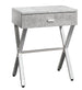 I 3264 Accent Table - 24"H / Grey Cement / Chrome Metal - Furniture Depot (7881112748280)