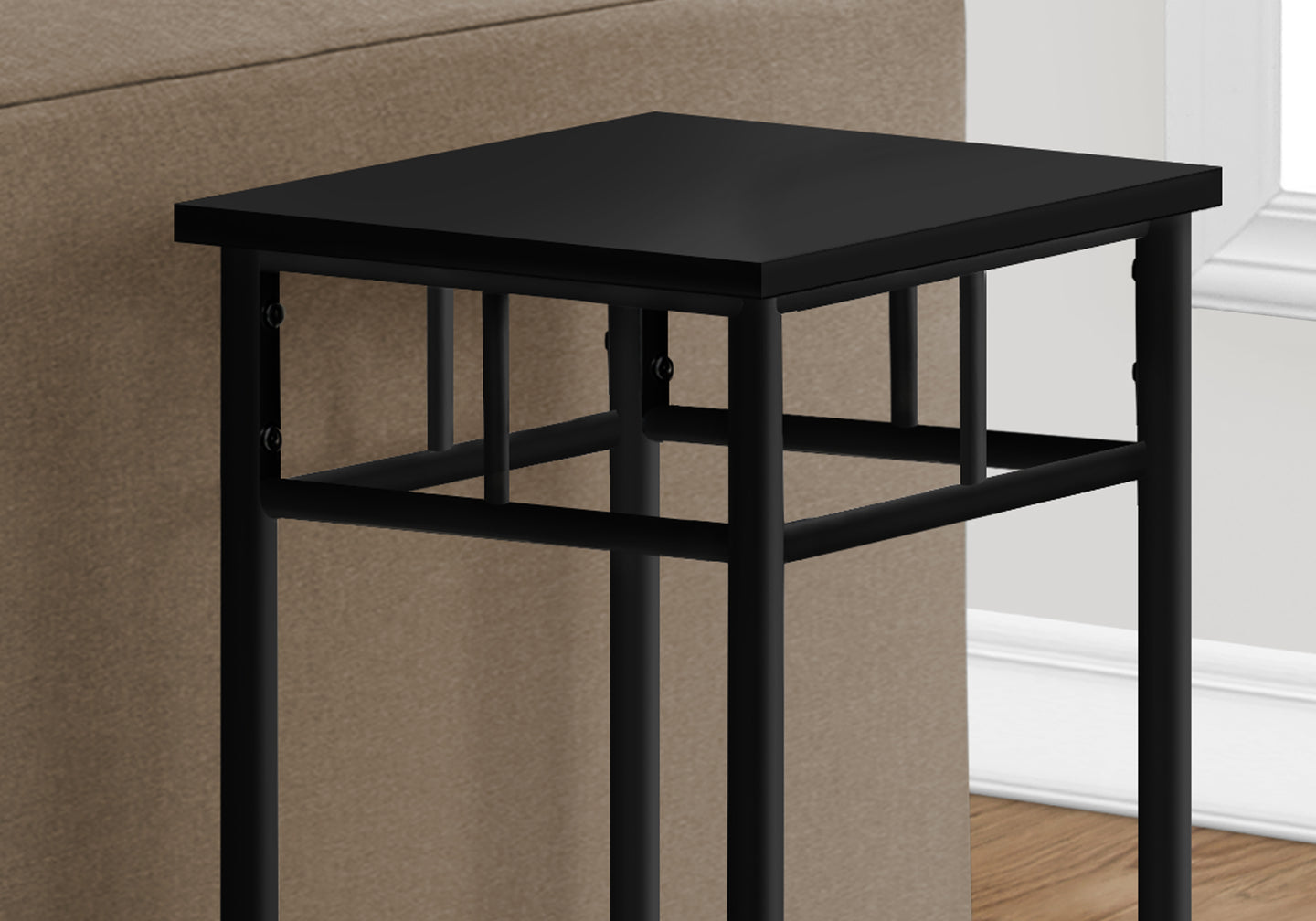 I 3278 Accent Table - 28"H / Black / Black Metal - Furniture Depot (7881112944888)