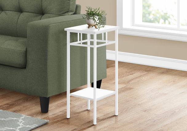 I 3279 Accent Table - 28"H / White / White Metal - Furniture Depot (7881113043192)