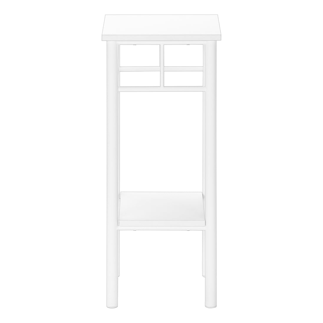 I 3279 Accent Table - 28"H / White / White Metal - Furniture Depot (7881113043192)