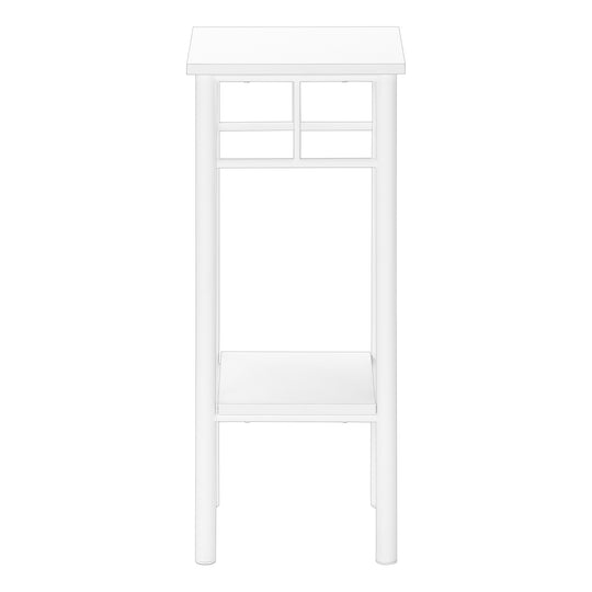 I 3279 Accent Table - 28"H / White / White Metal - Furniture Depot (7881113043192)