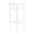 I 3279 Accent Table - 28"H / White / White Metal - Furniture Depot (7881113043192)