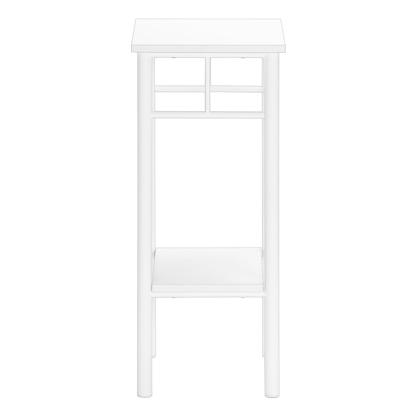 I 3279 Accent Table - 28"H / White / White Metal - Furniture Depot (7881113043192)