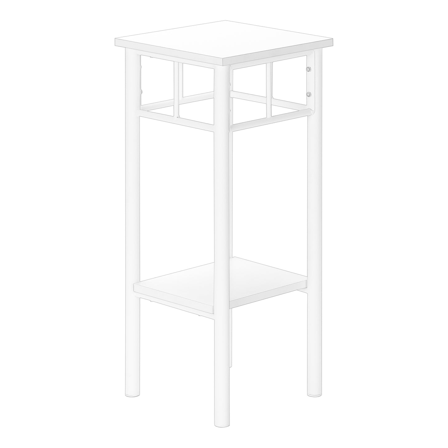 I 3279 Accent Table - 28"H / White / White Metal - Furniture Depot (7881113043192)