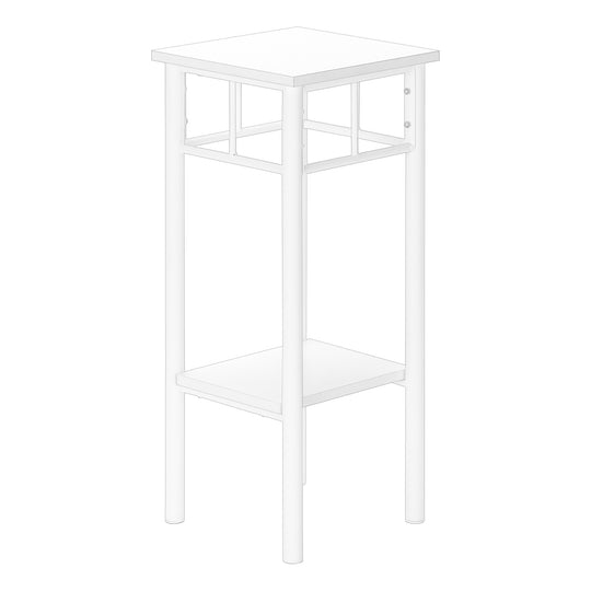 I 3279 Accent Table - 28"H / White / White Metal - Furniture Depot (7881113043192)