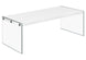 I 3286 Coffee Table - Glossy White With Tempered Glass - Furniture Depot (7881113075960)