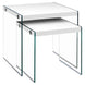 I 3287 Nesting Table - 2pcs Set / Glossy White / Tempered Glass - Furniture Depot (7881113108728)