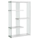 I 3290 Bookcase - 60"H / Glossy White With Tempered Glass - Furniture Depot (7881113272568)