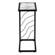 I 3300 Accent Table - 25"H / White Marble-Look / Black Metal - Furniture Depot (7881113403640)