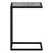 I 3301 Accent Table - 25"H / Grey Stone-Look / Black Metal - Furniture Depot (7881113436408)