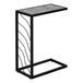 I 3301 Accent Table - 25"H / Grey Stone-Look / Black Metal - Furniture Depot (7881113436408)