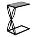 I 3305 Accent Table - 25"H / Grey Stone-Look / Black Metal - Furniture Depot (7881113567480)