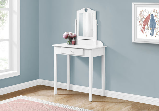 I 3326 Vanity - White / Mirror And Storage Drawer - Furniture Depot (7881113731320)