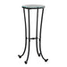 I 3332 Accent Table - Hammered Black Metal With Tempered Glass - Furniture Depot (7881113960696)