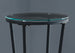 I 3332 Accent Table - Hammered Black Metal With Tempered Glass - Furniture Depot (7881113960696)