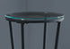 I 3332 Accent Table - Hammered Black Metal With Tempered Glass - Furniture Depot (7881113960696)
