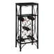 I 3347 Home Bar - 40"H / Black Metal Wine Bottle And Glass Rack - Furniture Depot (7881114124536)