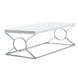I 3400 Coffee Table - Glossy White With Chrome Metal - Furniture Depot (7881114681592)