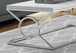 I 3400 Coffee Table - Glossy White With Chrome Metal - Furniture Depot (7881114681592)