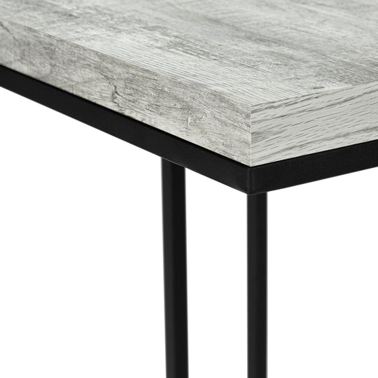 I 3404 Accent Table - Grey Reclaimed Wood-Look / Black Metal - Furniture Depot (7881114878200)