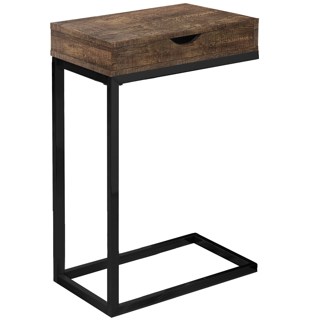 I 3406 Accent Table - Brown Reclaimed Wood-Look / Black / Drawer - Furniture Depot (7881114943736)