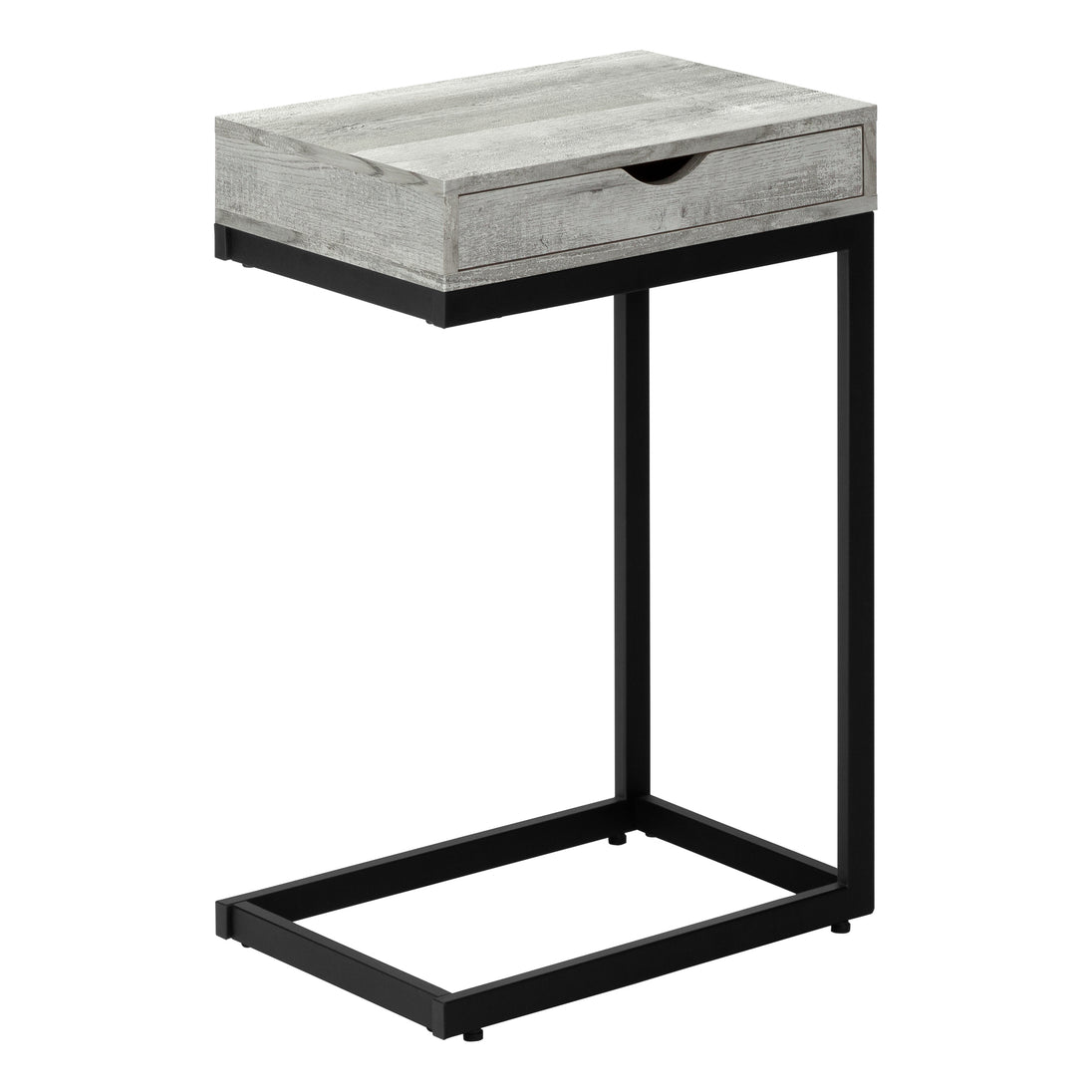 I 3407 Accent Table - Grey Reclaimed Wood-Look / Black / Drawer - Furniture Depot (7881114976504)