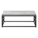 I 3417 Coffee Table - Grey Reclaimed Wood-Look/ Black Metal - Furniture Depot