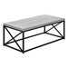 I 3417 Coffee Table - Grey Reclaimed Wood-Look/ Black Metal - Furniture Depot