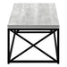 I 3417 Coffee Table - Grey Reclaimed Wood-Look/ Black Metal - Furniture Depot