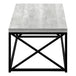 I 3417 Coffee Table - Grey Reclaimed Wood-Look/ Black Metal - Furniture Depot