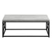 I 3417 Coffee Table - Grey Reclaimed Wood-Look/ Black Metal - Furniture Depot