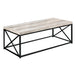 I 3418 Coffee Table - Taupe Reclaimed Wood-Look / Black Metal - Furniture Depot