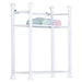 I 3425 Bathroom Accent - 26"H / White Metal With Tempered Glass - Furniture Depot