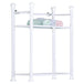 I 3425 Bathroom Accent - 26"H / White Metal With Tempered Glass - Furniture Depot