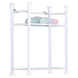 I 3425 Bathroom Accent - 26"H / White Metal With Tempered Glass - Furniture Depot