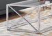 I 3440 Coffee Table - 44"L / Chrome Metal With Tempered Glass - Furniture Depot (7881115500792)