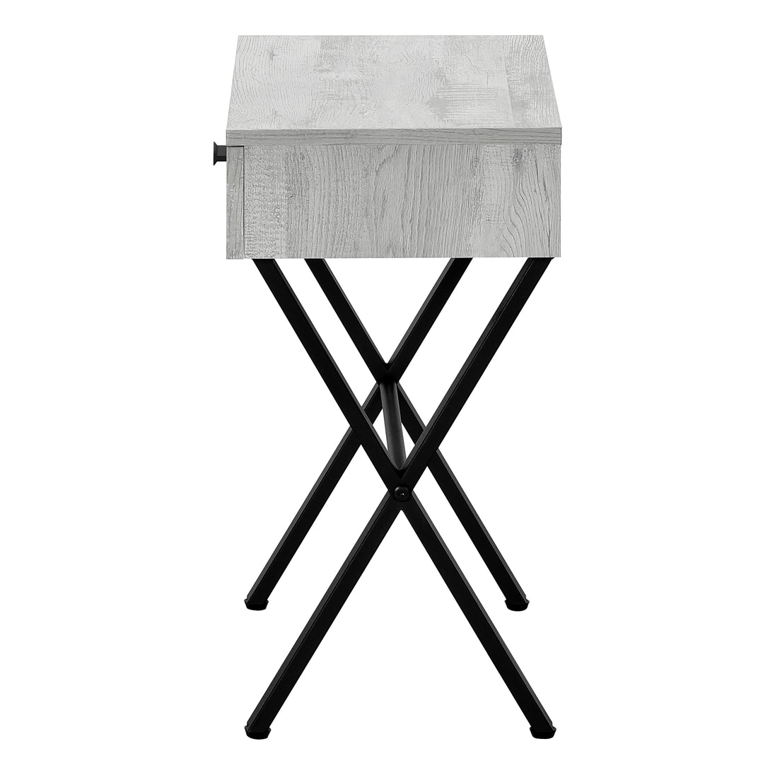 I 3451 Accent Table - 24"H / Grey Reclaimed Wood / Black Metal - Furniture Depot