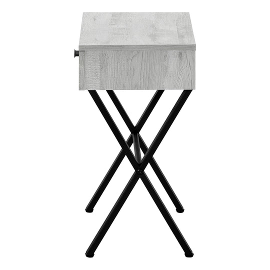 I 3451 Accent Table - 24"H / Grey Reclaimed Wood / Black Metal - Furniture Depot