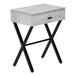 I 3451 Accent Table - 24"H / Grey Reclaimed Wood / Black Metal - Furniture Depot