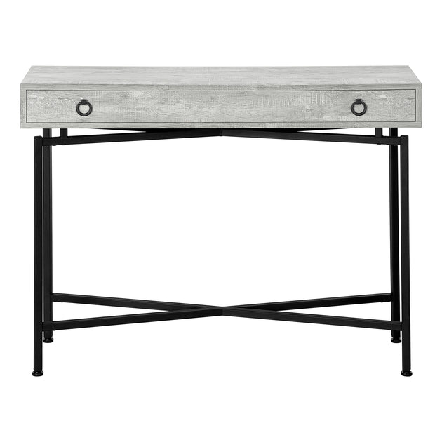 I 3454 Accent Table - 42"L / Grey Reclaimed Wood / Black Console - Furniture Depot