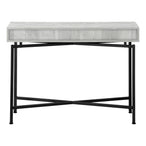 I 3454 Accent Table - 42"L / Grey Reclaimed Wood / Black Console - Furniture Depot