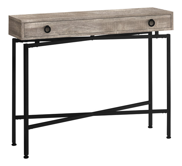 I 3455 Accent Table - 42"L / Taupe Reclaimed Wood/ Black Console - Furniture Depot (7881115926776)
